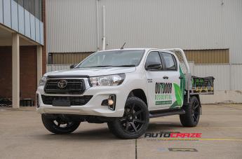 TOYOTA HILUX 4WD AVALANCHE MATTE BLACK MILLED FONT